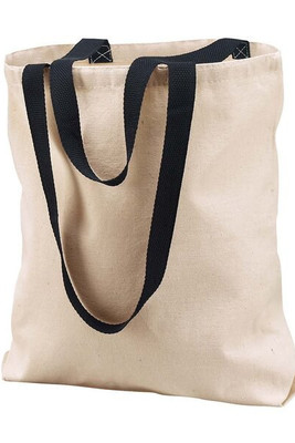 Liberty Bags 8868 - Gusseted 10 Ounce Natural Tote with Colored Handle