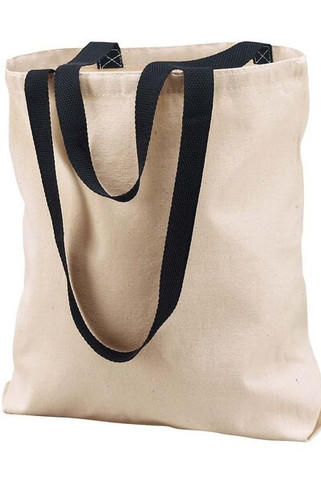 Liberty Bags 8868 - Bolsa de 11 onzas de color natural con manijas contrastantes