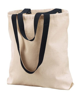 Liberty Bags 8868 - Gusseted 10 Ounce Natural Tote with Colored Handle