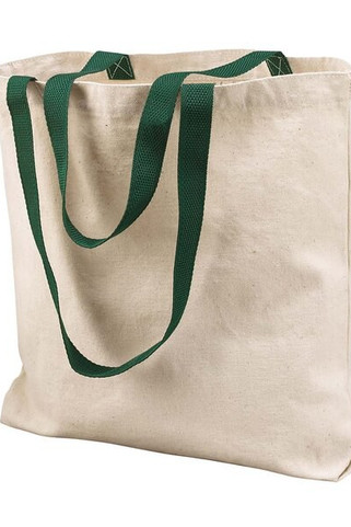 Liberty Bags 8868 - Bolsa de 11 onzas de color natural con manijas contrastantes