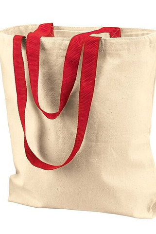 Liberty Bags 8868 - Bolsa de 11 onzas de color natural con manijas contrastantes