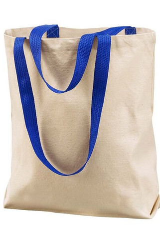 Liberty Bags 8868 - Bolsa de 11 onzas de color natural con manijas contrastantes