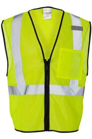 ML Kishigo 1519-1520 - Class 2 Economy Vest with Zipper Front