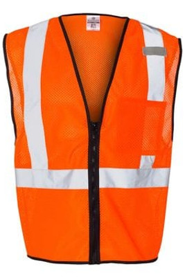 ML Kishigo 1519-1520 - Class 2 Economy Vest with Zipper Front