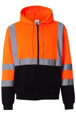 ML Kishigo JS102-103 - Hi-Vis Hooded Full-Zip Sweatshirt