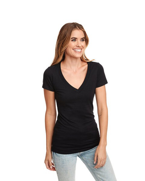 Next Level 6640 - Stylish Deep V-Neck Cotton Blend Tee