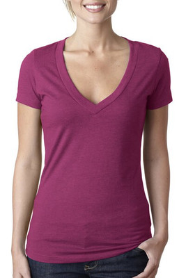 Next Level 6640 - Stylish Deep V-Neck Cotton Blend Tee