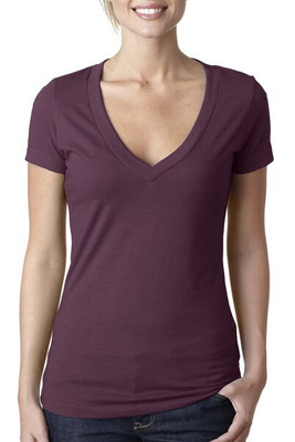 Next Level 6640 - Stylish Deep V-Neck Cotton Blend Tee