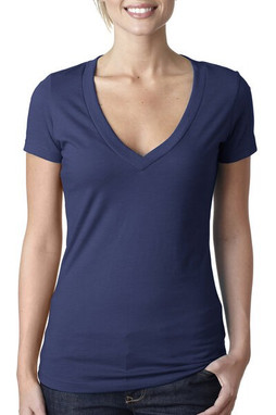 Next Level 6640 - Stylish Deep V-Neck Cotton Blend Tee