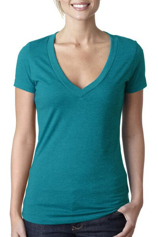 Next Level 6640 - Stylish Deep V-Neck Cotton Blend Tee