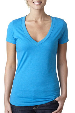 Next Level 6640 - Stylish Deep V-Neck Cotton Blend Tee
