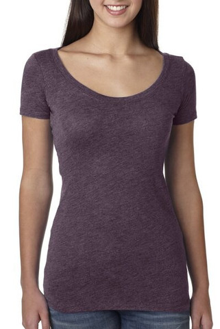 Next Level 6730 - Elegant Triblend Scoop Neck Tee for Women