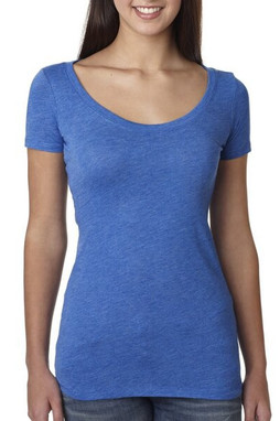 Next Level 6730 - Elegant Triblend Scoop Neck Tee for Women