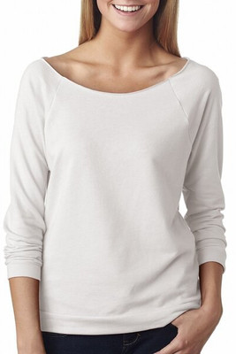 Next Level 6951 - Ladies' Terry Raw Edge Three-Quarter Sleeve Raglan