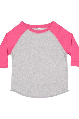 Rabbit Skins 3330 - Toddler Fine Jersey Three-Quarter Sleeve Baseball T-Shirt