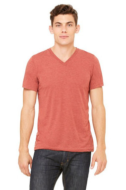 Bella+Canvas 3415 - Remera Unisex Triblend con cuello en V 
