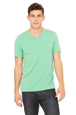 Bella+Canvas 3415 - Remera Unisex Triblend con cuello en V 