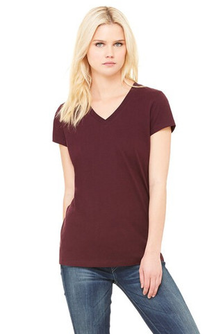 Bella+Canvas 6005 - Ladies Short Sleeve V-Neck Jersey T-Shirt