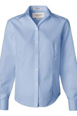 Van Heusen 13V0144 - Ladies Non-Iron Pinpoint Oxford Shirt