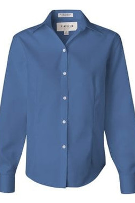 Van Heusen 13V0144 - Ladies' Non-Iron Pinpoint Oxford Shirt