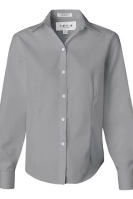 Van Heusen 13V0144 - Ladies' Non-Iron Pinpoint Oxford Shirt