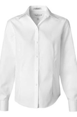 Van Heusen 13V0144 - Ladies Non-Iron Pinpoint Oxford Shirt