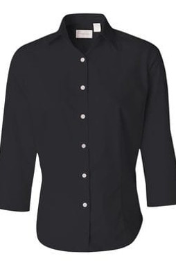 Van Heusen 13V0527 - Ladies Three-Quarter Sleeve Baby Twill Shirt