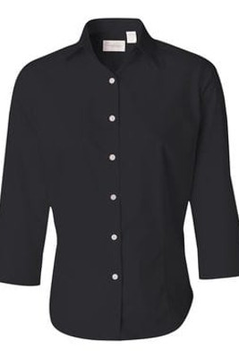 VanHeusen 13V0527 - Camisa de sarga de manga tres cuartos