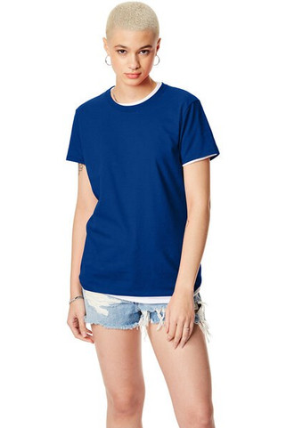 Hanes SL04 - Camiseta Femenina Hanes® Nano-T de Algodón Suave