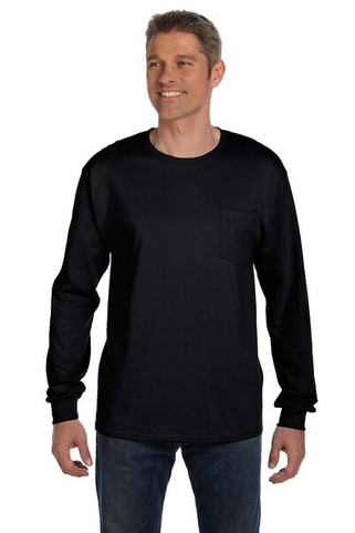 Hanes 5596 - Tagless® Long Sleeve T-Shirt with a Pocket