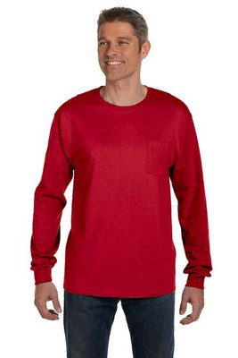 Hanes 5596 - Tagless® Long Sleeve T-Shirt with a Pocket