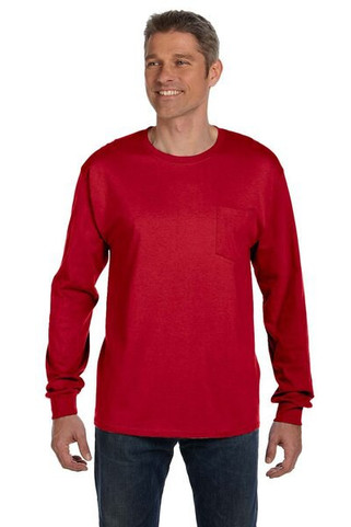 Hanes 5596 - Tagless® Long Sleeve T-Shirt with a Pocket