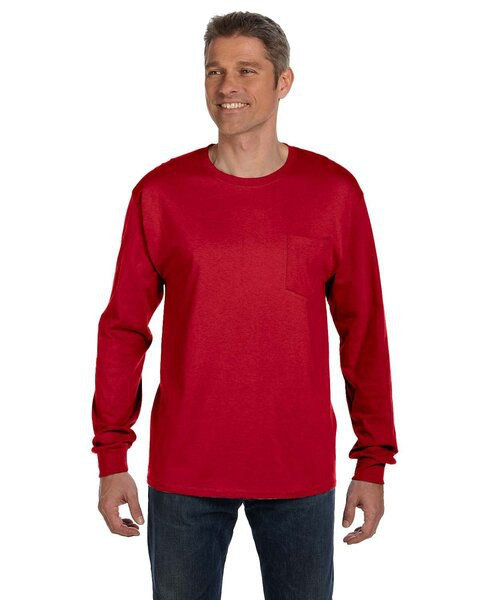 Hanes 5596 - Tagless® Long Sleeve T-Shirt with a Pocket