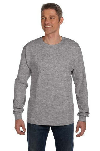 Hanes 5596 - Tagless® Long Sleeve T-Shirt with a Pocket