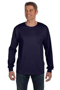 Hanes 5596 - Tagless® Long Sleeve T-Shirt with a Pocket