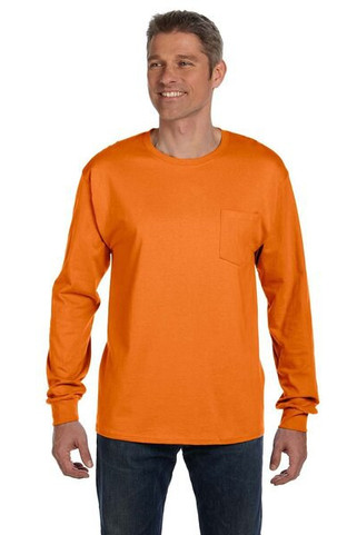 Hanes 5596 - Tagless® Long Sleeve T-Shirt with a Pocket