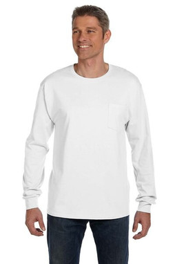 Hanes 5596 - Tagless® Long Sleeve T-Shirt with a Pocket