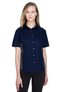 Ash City North End 77042 - Fuse Ladies Color-Block Twill Shirts