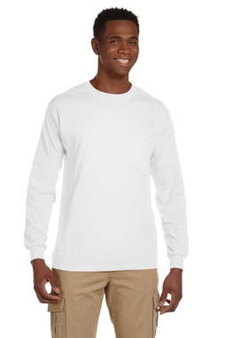 Gildan G241 - Ultra Cotton® 6 oz. Long-Sleeve Pocket T-Shirt