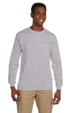Gildan G241 - Ultra Cotton® 6 oz. Long-Sleeve Pocket T-Shirt