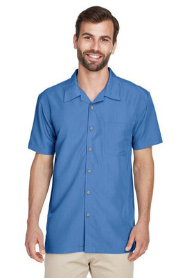 Harriton M560 - Men's Barbados Textured Camp Shirt