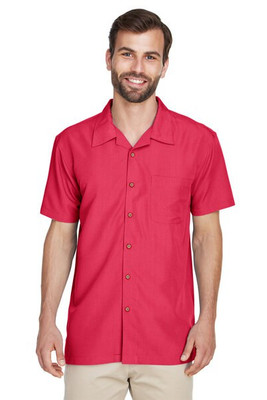 Harriton M560 - Men's Barbados Textured Camp Shirt