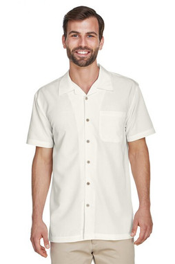 Harriton M560 - Chemise de camp texturée Barbados
