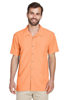 Harriton M560 - Men's Barbados Textured Camp Shirt