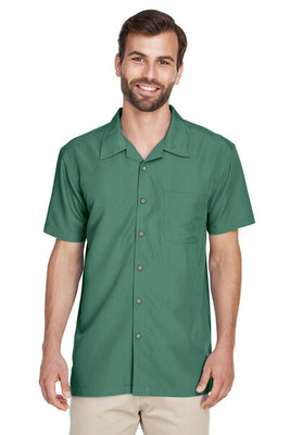 Harriton M560 - Men's Barbados Textured Camp Shirt