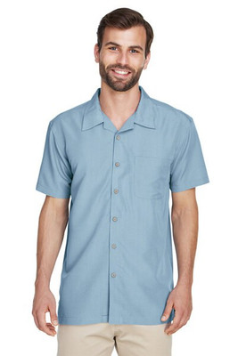Harriton M560 - Men's Barbados Textured Camp Shirt