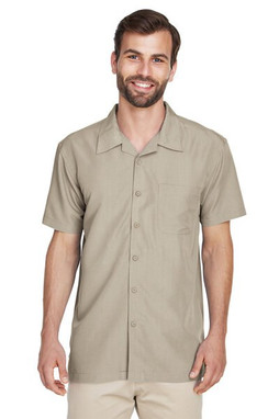 Harriton M560 - Chemise de camp texturée Barbados
