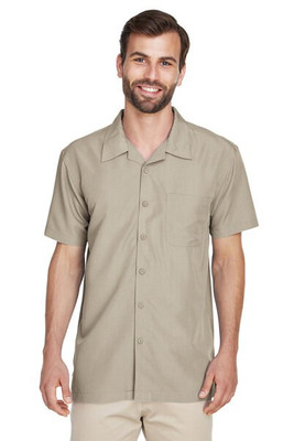 Harriton M560 - Men's Barbados Textured Camp Shirt