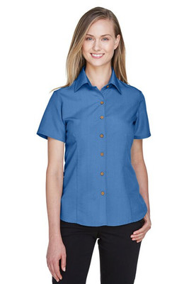 Harriton M560W - Ladies Barbados Textured Camp Shirt