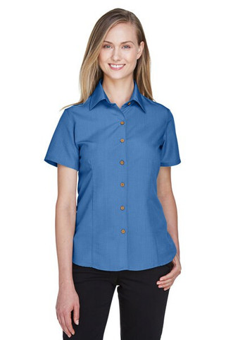Harriton M560W - Ladies Barbados Textured Camp Shirt